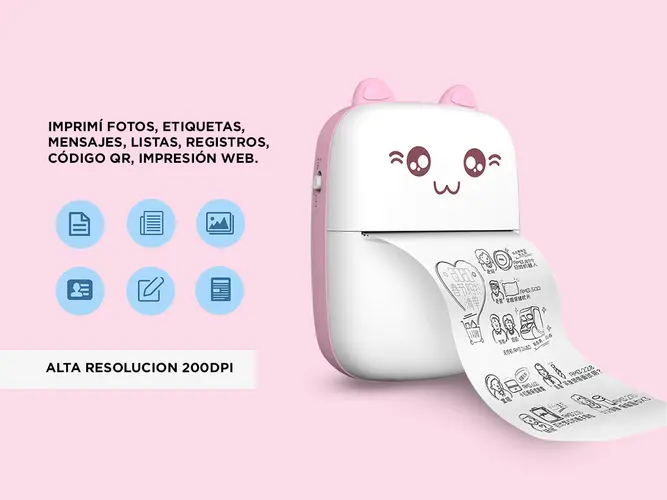 Mini Impresora Térmica Portátil Gadnic - Imagen 3