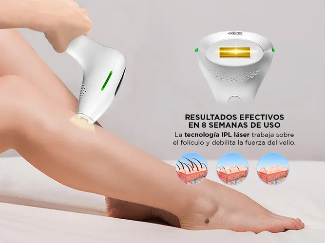 Depiladora Laser IPL990KP Gadnic Luz Pulsada 5 Intensidades Display LED - Imagen 4