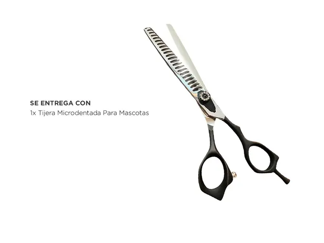 Tijera Profesional Gadnic Peluquería Canina Microdentada 7" - Imagen 5