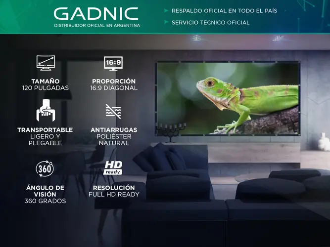 Pantalla de Proyector Gadnic 120 Portátil Visión 360 - Imagen 2