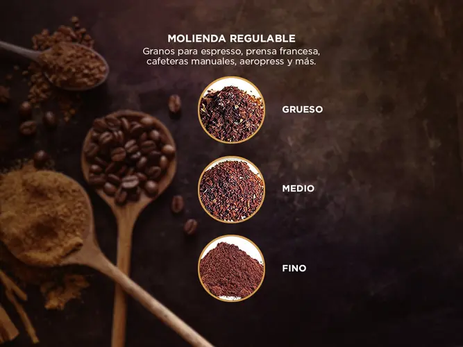 Molinillo De Cafe Manual Gadnic Portatil Ajustable En Acero Inoxidable Y ABS Para Cafe Semillas Y Especias - Imagen 3