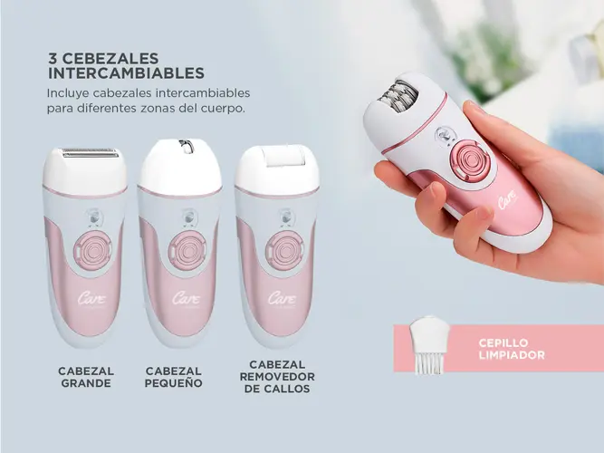 Depiladora eléctrica 4 en 1 Gadnic para mujer pierna cara inalámbrica recargable USB - Imagen 3