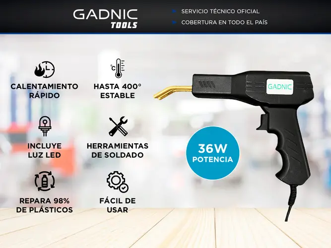 Pistola Soldadora de Plástico Gadnic 36W De Rápido Calentamiento - Imagen 2