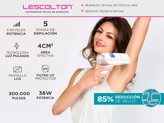 Depiladora IPL Laser LESCOLTON T009i 2 Cabezales - Imagen 2