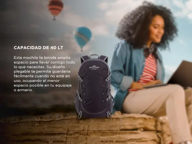 Mochila Plegable Ziyen Capacidad 40L - Imagen 3