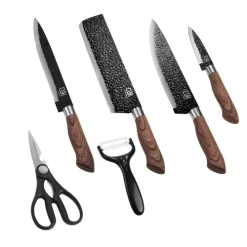 Set Gadnic x4 Cuchillos de Cocina Con Mango Antideslizante  Pelador Tijera