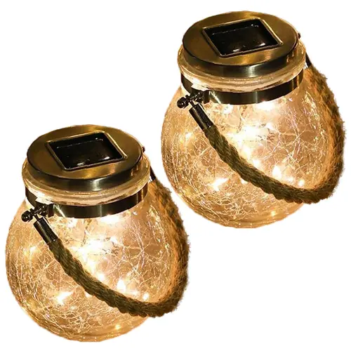 Lampara Luz Alambre Gadnic DL1B Solar Para Jardin Exterior Esfera X2