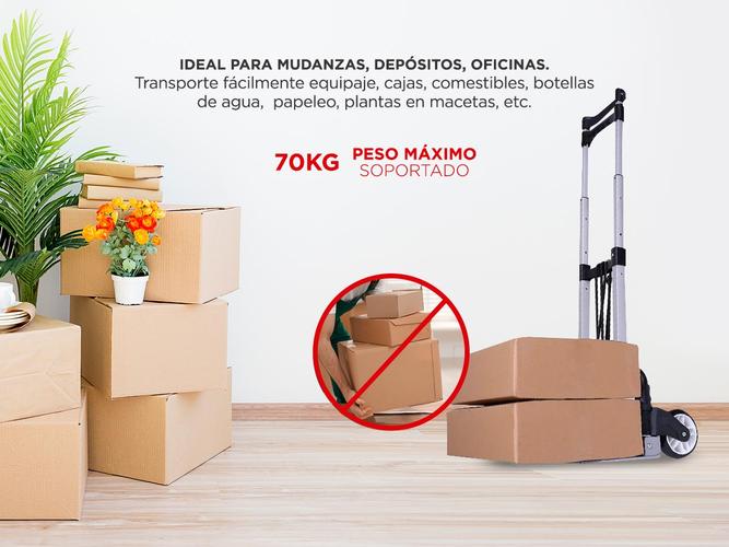 Zorra de Aluminio Gadnic Plegable 70kg - Imagen 6