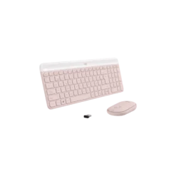 Combo Teclado y Mouse Logitech  Inalámbro MK470 Rosa